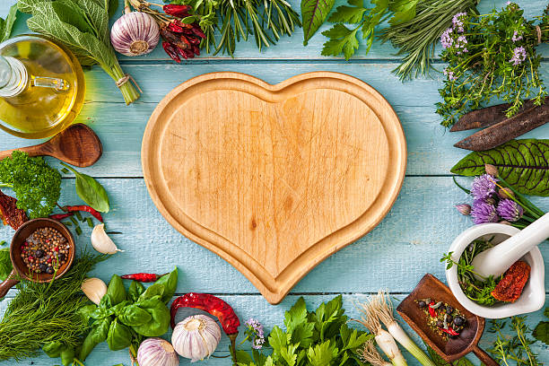 istock fresh herbs and spices on wooden table 541155636