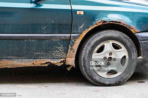 Car With Rust And Corrosion Stock Photo - Download Image Now - Car, Salt - Mineral, Damaged