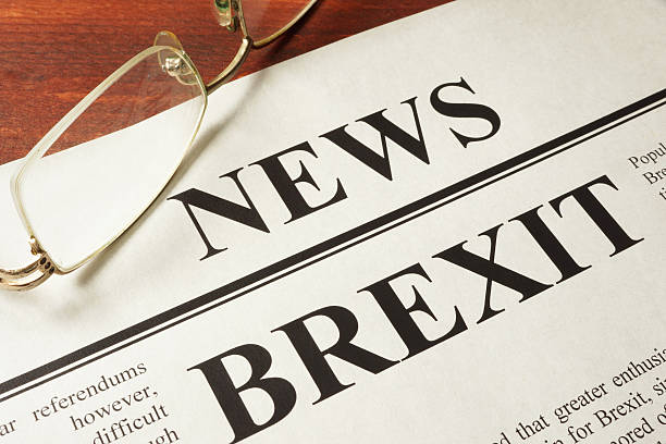 istock Newspaper with word news and BREXIT. 541265618