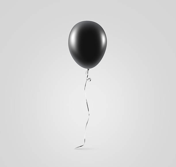 istock Blank black balloon mock up isolated. 541266244