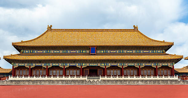 meridiantor des palastmuseums oder verbotene stadt in - ming china forbidden city emperor stock-fotos und bilder