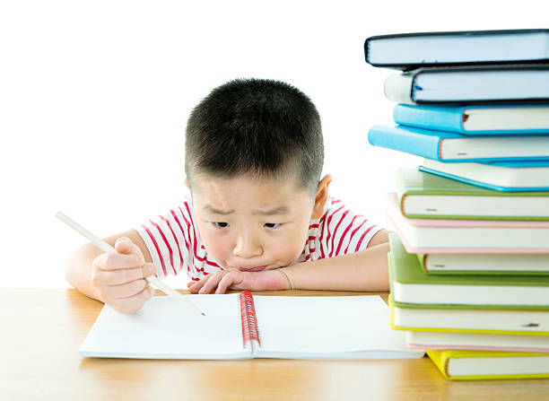 istock Asian boy with books 541269594