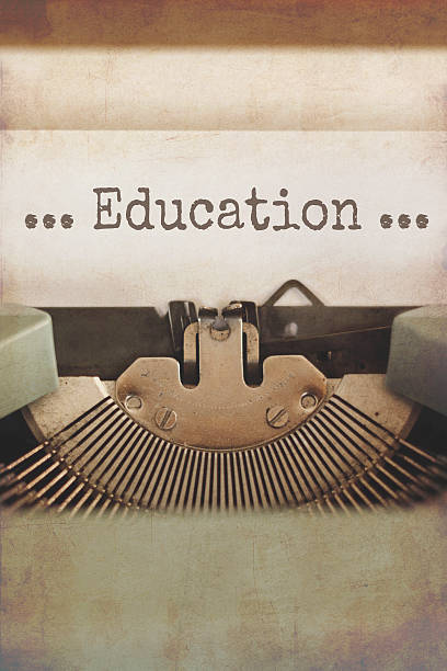 istock Vintage typewriter with textured grungy paper 541269684