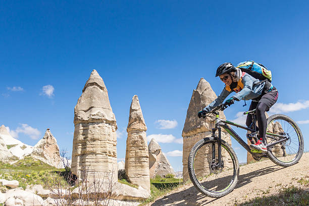 istock Funny Cappadocian Mountainbiking, Turkey 541270688