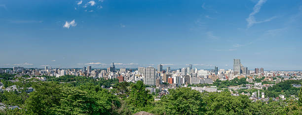 Panoramic view of Sendai city