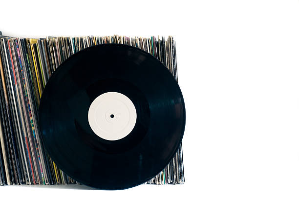 istock White vinyl records on a white background 541271362