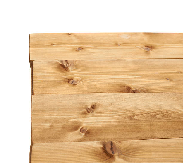 istock Brown paint coated wooden boards 541280600