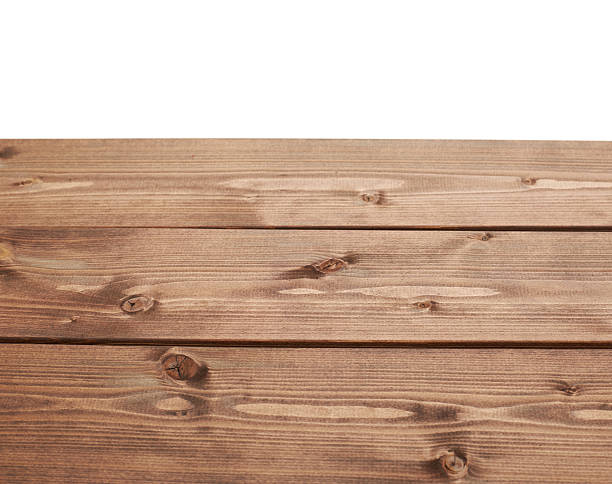 istock Dark brown paint coated wooden boards 541280678