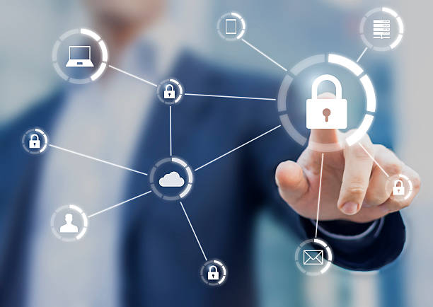 istock Cybersecurity of network of connected devices and personal data security 541282164