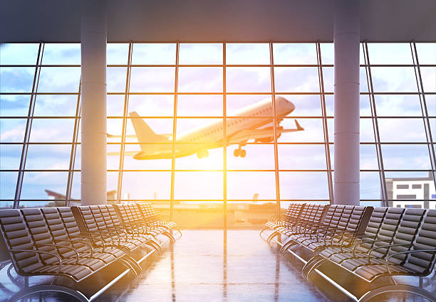 istock Airport terminal with seats 541286622
