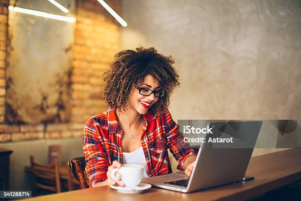 Coffee Break Stock Photo - Download Image Now - Women, Laptop, Coffee - Drink
