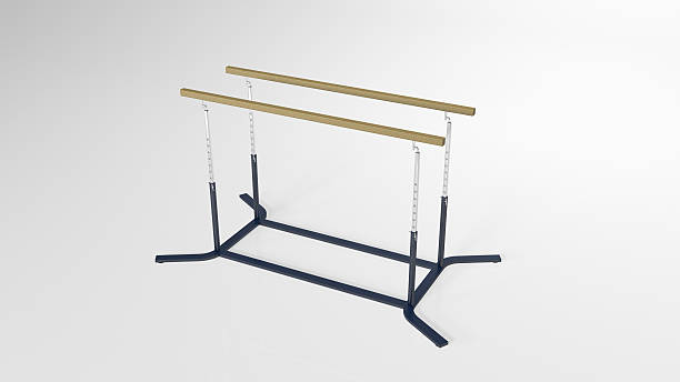 istock Gymnastics parallel bars, sports equipment isolated on white 541293384