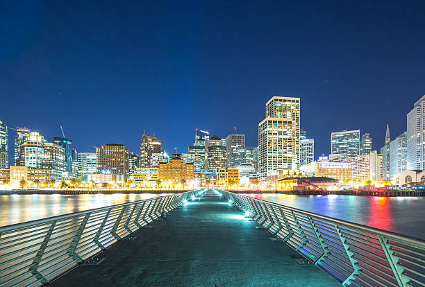 istock empty footpath, modern office buildings near water in san francisco 541293648