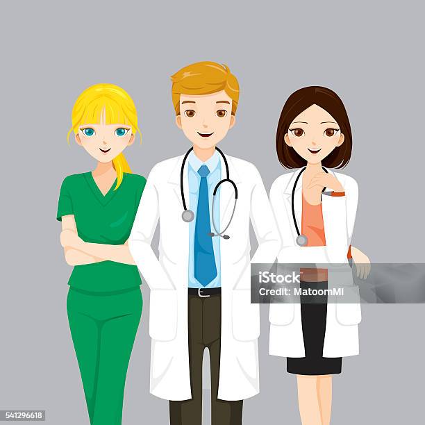 Doctor And Nurse Team Stock Illustration - Download Image Now - Adult, Assistance, Beauty Treatment