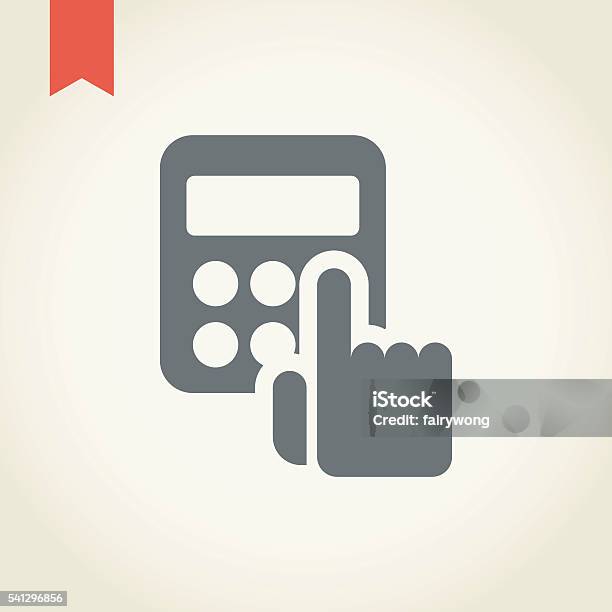 Hand With Calculator Icon Stock Illustration - Download Image Now - Accountancy, Calculating, Calculator