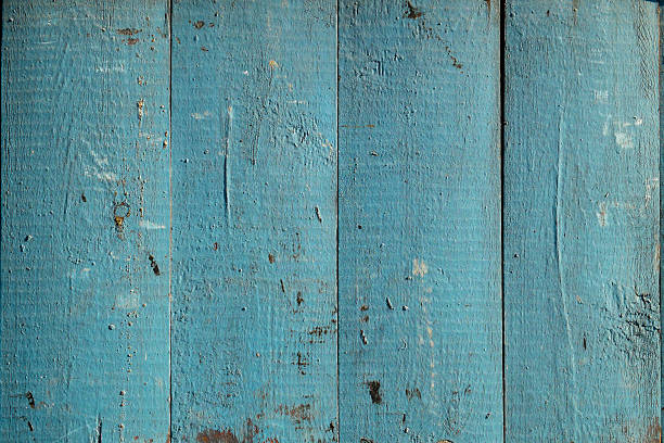 istock Wooden boards painted in blue color use for background 541298718