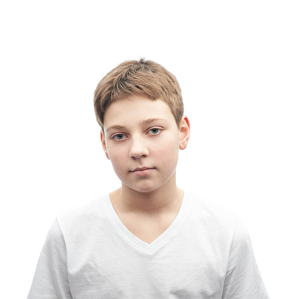 istock Young boy portrait isolated 541300296