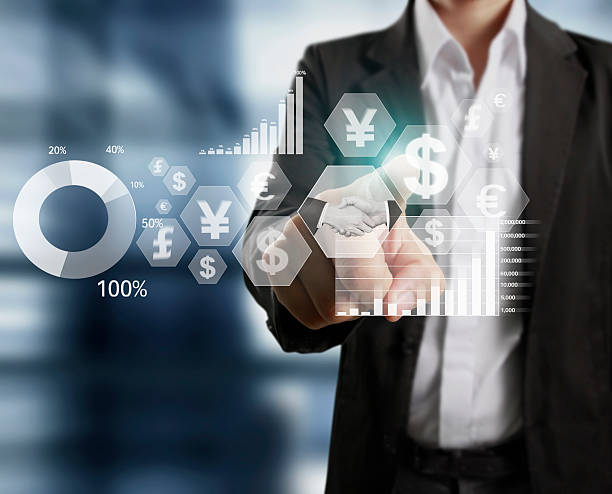 istock financial symbols coming from hand 541302422