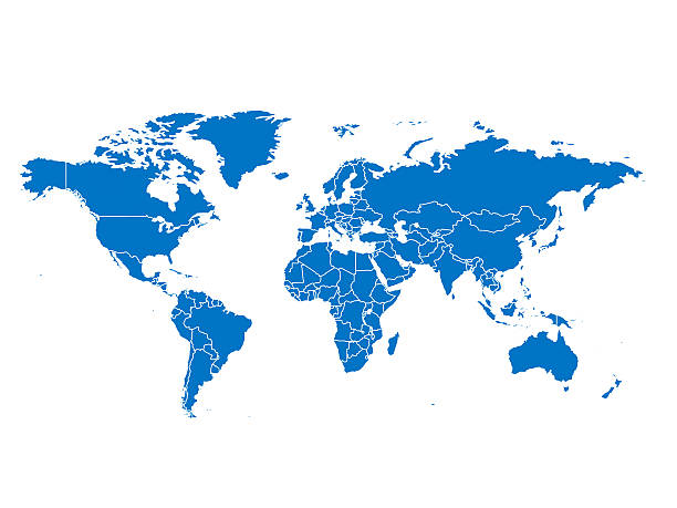 carte du monde - blue plate photos et images de collection