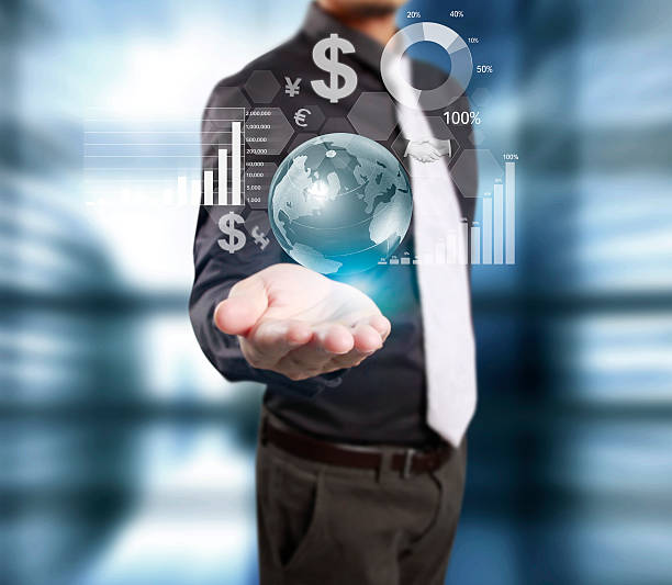 istock financial symbols coming from hand 541303480