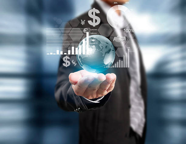 istock financial symbols coming from hand 541303586