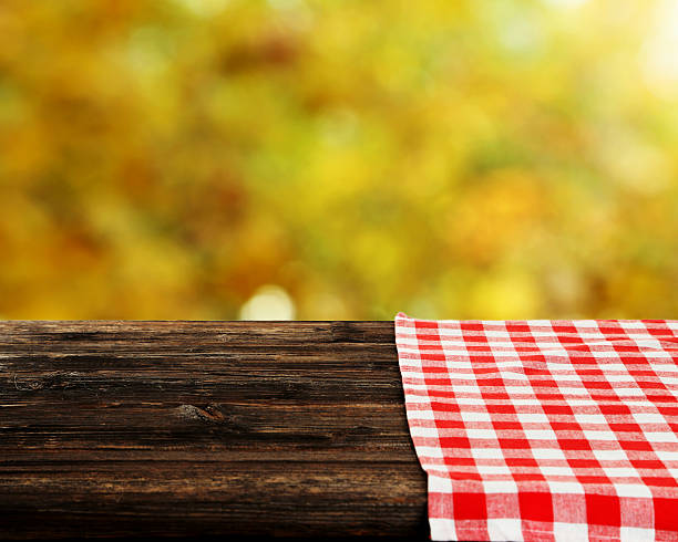 istock Background with wooden table with napkin 541303698