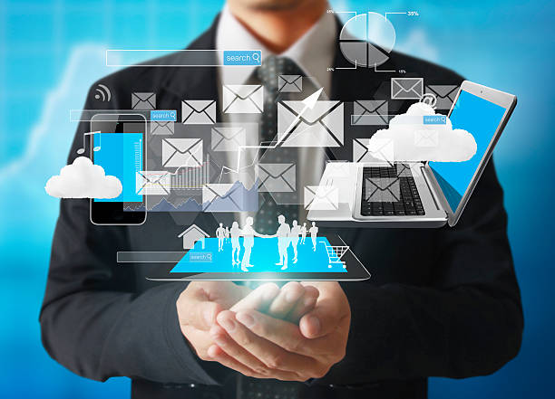 istock Technology in  hands of businessmen 541304900