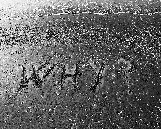 istock Great WHY written on the sand of the sea 541304918