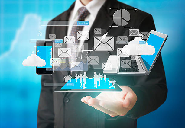 istock Technology in  hands of businessmen 541305056