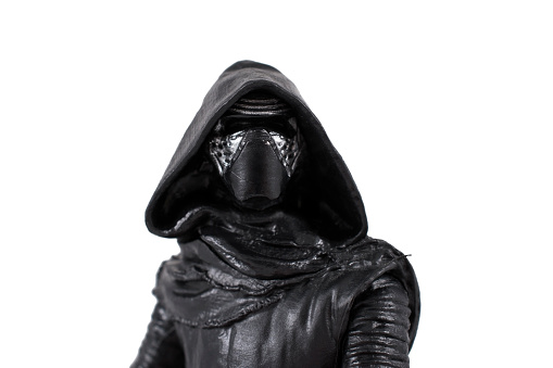 Varna, Bulgaria - June 14, 2016: Close up on a Kylo Ren action figure by Disney Store Toys.