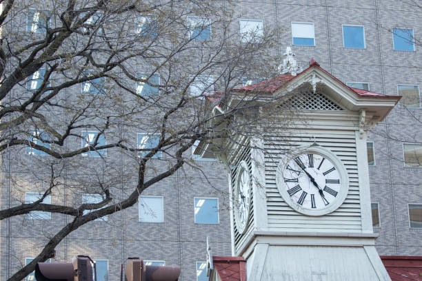 Vintage Sapporo Tower Clock in Hokkaido