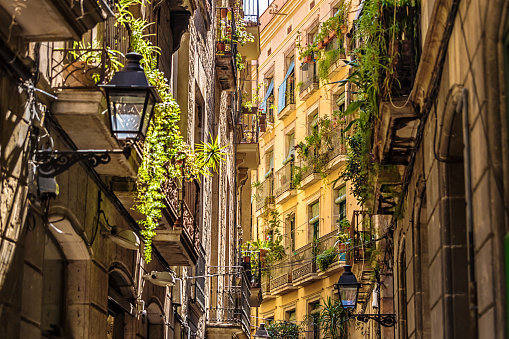 Old Town Barri Gotic in Barcelona