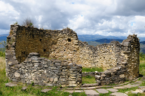 South America, Peru, Kuelap matched in grandeur only by the Machu Picchu, this ruined citadel city in the mountains near Chachapoyas