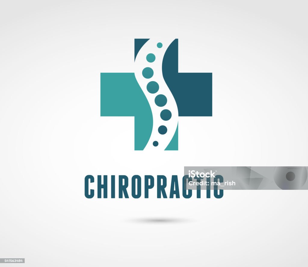 Chiropractic, massage, back pain and osteopathy icon Acupuncture stock vector