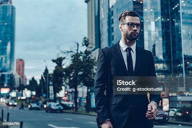 Businessman On The Go Stock Photo - Download Image Now - 20-29 Years, Adult, Adults Only