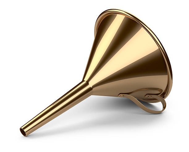 istock Laboratory golden funnel. 541566116