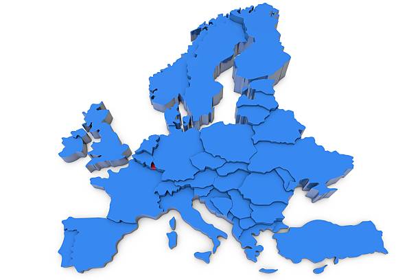 istock Europe map with Luxembourg in red 541567010