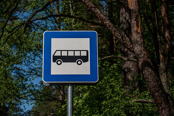 istock Bus Stop Sign in Europe 541567414