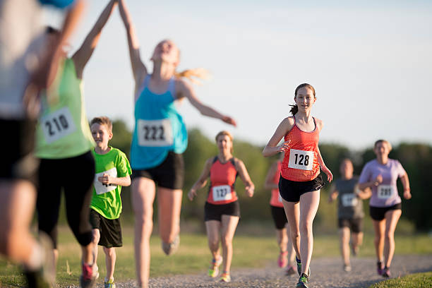 istock Excitedly Finishing a Race 541567776