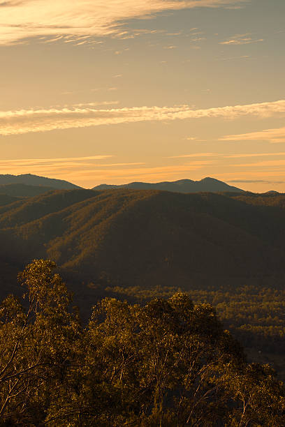 View from Mount Nebo during the afternoon near Brisbane, Queensland.