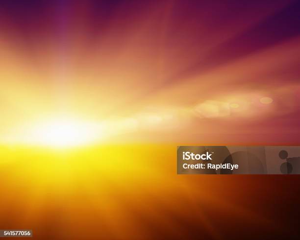 Dazzling Sunrise Or Sunset Bright Rays With Copy Space Stock Photo - Download Image Now