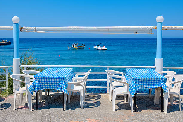 istock Cafe in Kamiros Skala. Rhodes, Greece 541580844