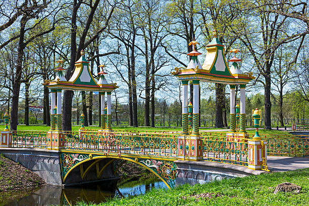 istock vivid green park view in Pushkin, Russia 541582246