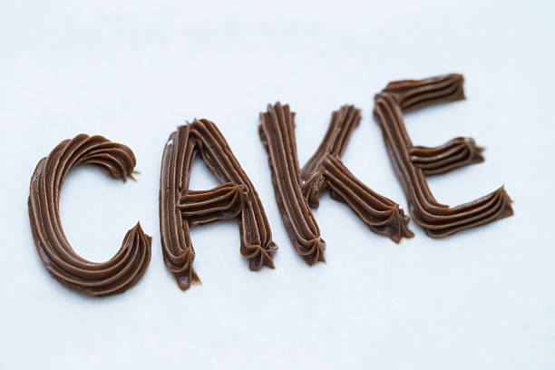 istock Word cake written with chocolate cream 541584718