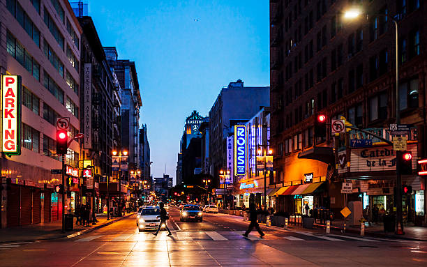 istock Los Angeles downtown by night. 541586192