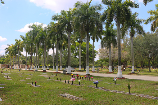 On the west side of Miami lies this peaceful cemetery which memorializes local individuals as well as many war heroes.