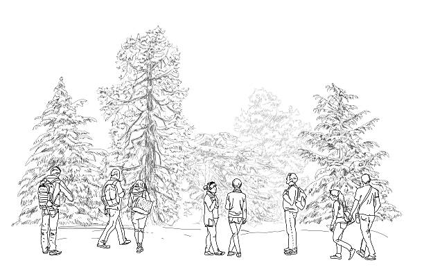 People in park Sketch collection