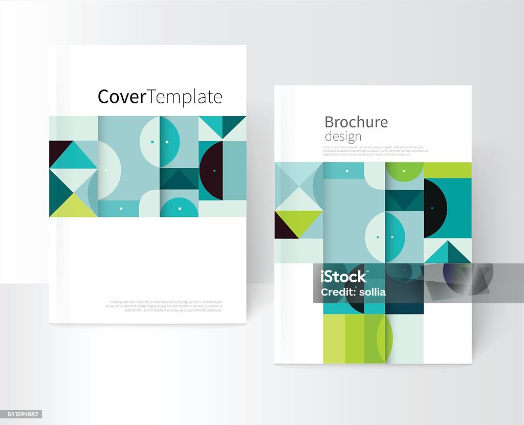 Vector Book Cover Design Creative Concept Catalog Report Brochure Stock