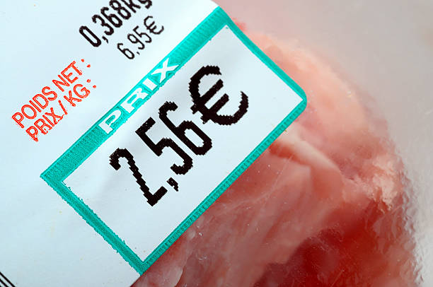 istock Euro price label on food 541596890
