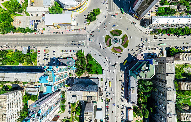 istock Aerial city view. Urban landscape. Copter shot. Panoramic image. 541598126